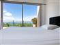living room with sofa bed and sea panoramic view Residence La Provence 
